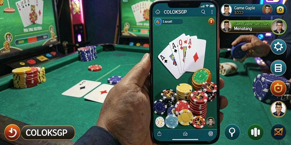 Tampilan gameplay Gaple yang menarik di COLOKSGP.