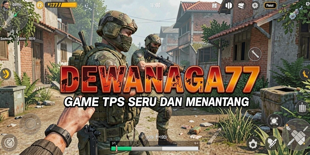 Screenshot gameplay DEWANAGA77 menampilkan aksi seru dalam pertempuran TPS.