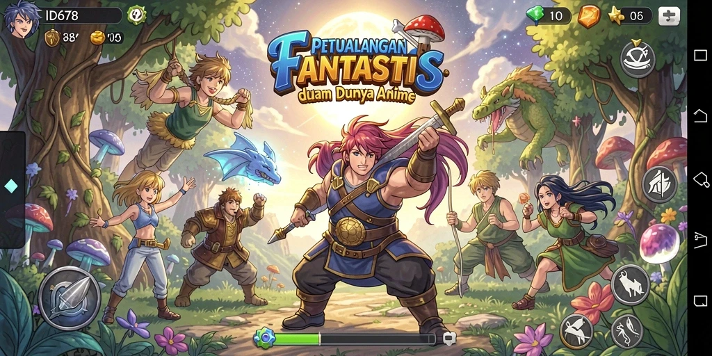 Tampilan menarik dari gameplay ID678 yang penuh warna.