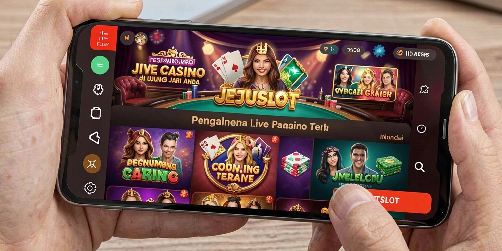 Tampilan mendebarkan dari gameplay Live Casino JEJUSLOT.