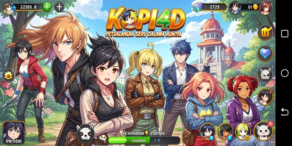 Tampilan gameplay menarik dari KOPI4D dengan karakter Anime.