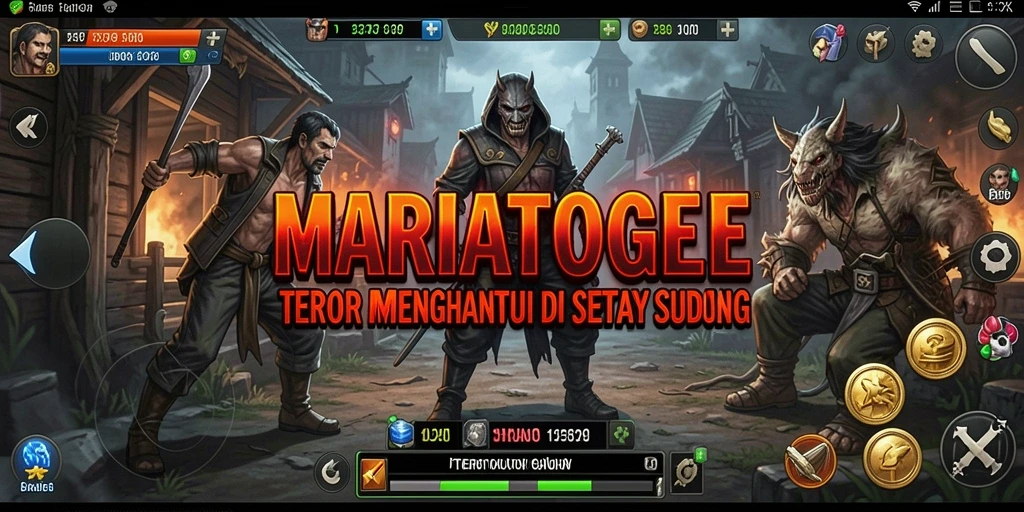Screenshot gameplay <strong>MARIATOGEL</strong> menunjukkan suasana horor yang mencekam dan menakutkan.