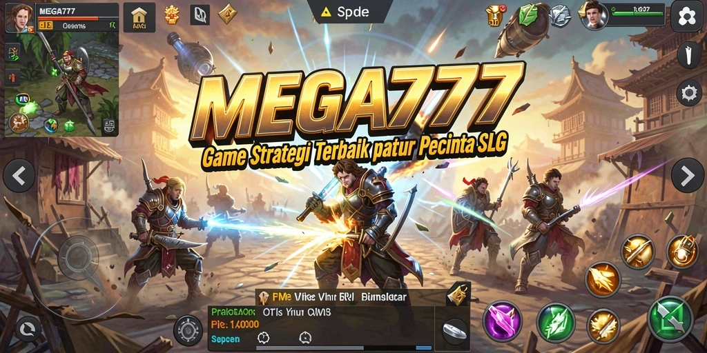 Screenshot menampilkan aksi strategi intens dalam gameplay MEGA777.