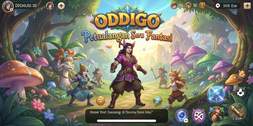 Tampilan gameplay ODDIGO yang menakjubkan dalam dunia petualangan.