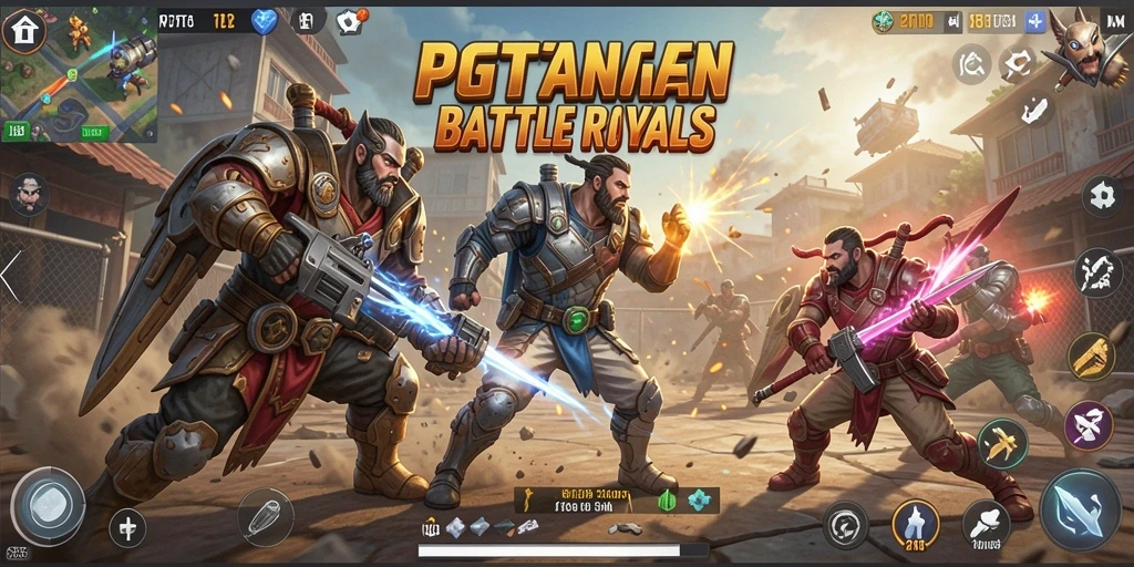 Tampilan gameplay PGTOTO yang seru dan intens dalam pertempuran Battle Royale.