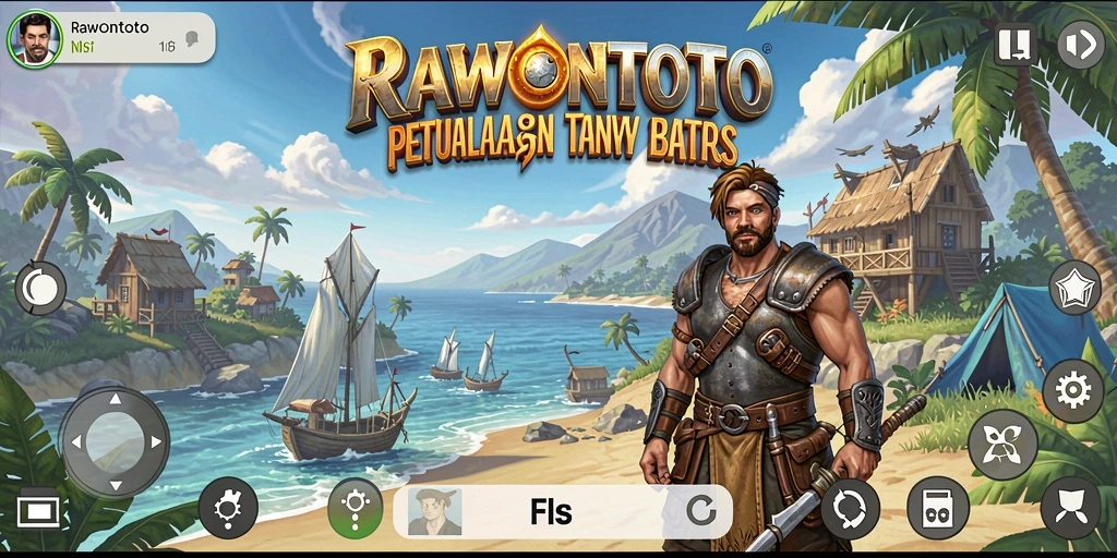 Tampilan gameplay <strong>RAWONTOTO</strong> yang penuh petualangan di dunia terbuka.