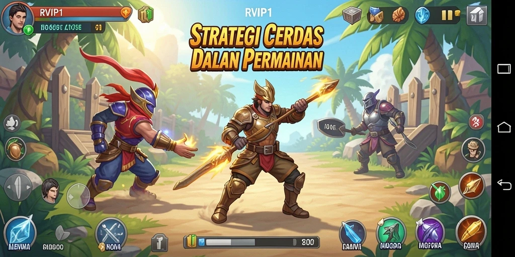 Tampilan gameplay strategi yang mendebarkan di RVIP1.