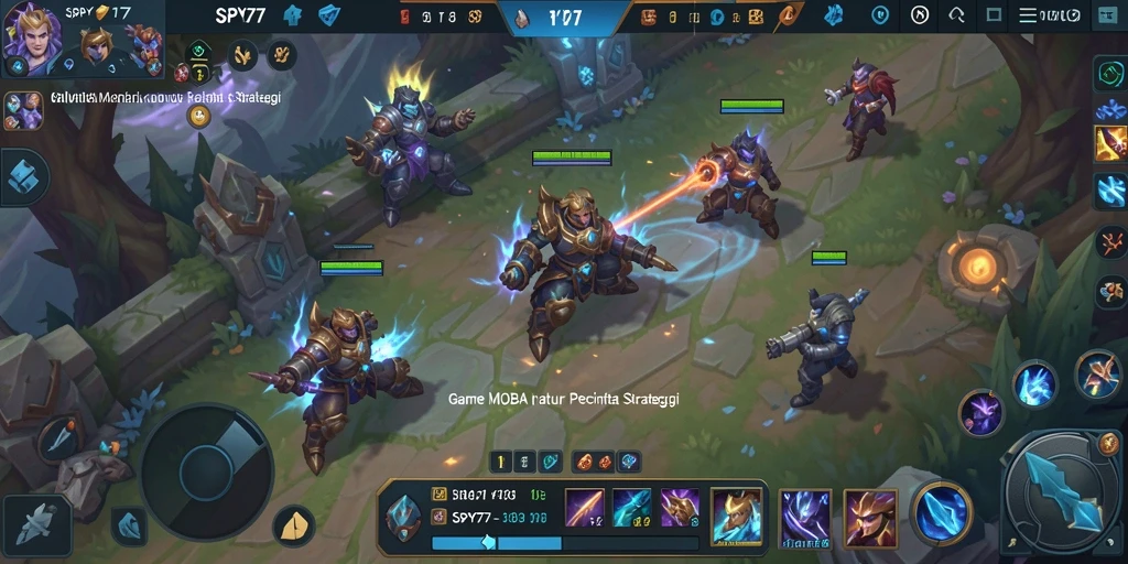 Tampilan gameplay SPY77 yang menegangkan di arena pertarungan.