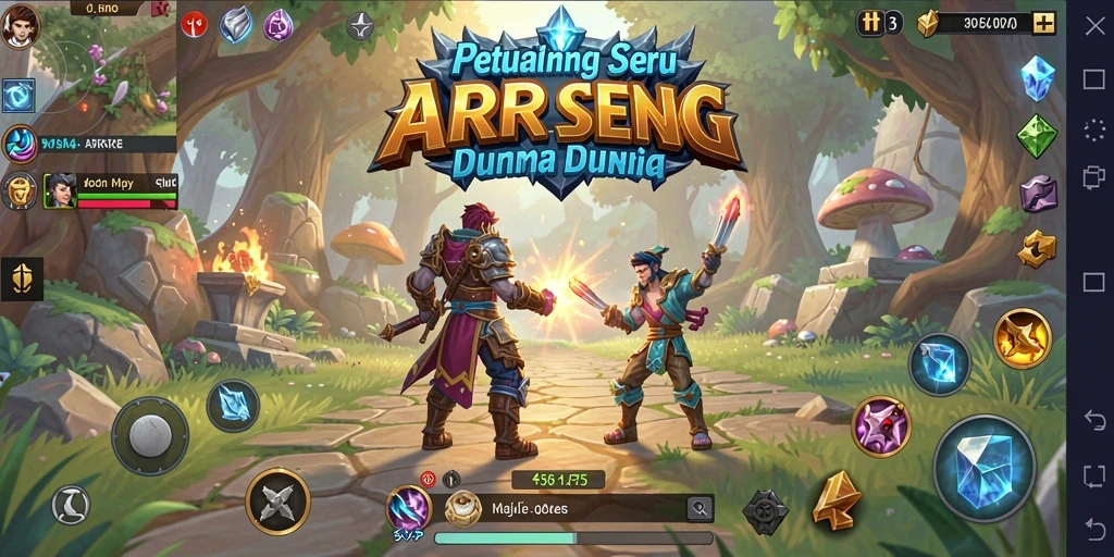 Tangkapan layar utama menampilkan aksi seru dalam permainan ARPG.
