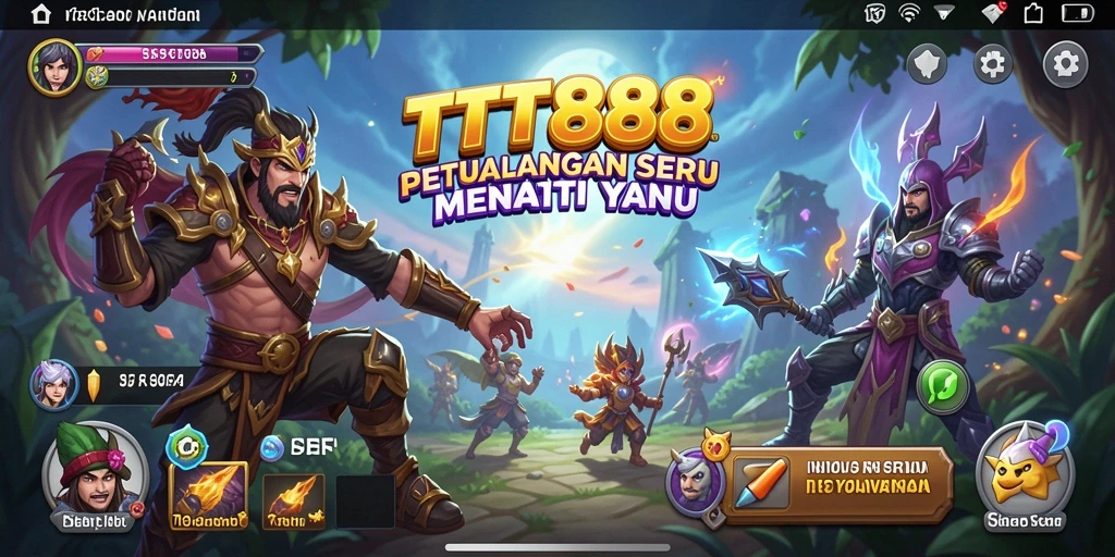 Tampilan gameplay menegangkan dari TTT888 di dunia petualangan.
