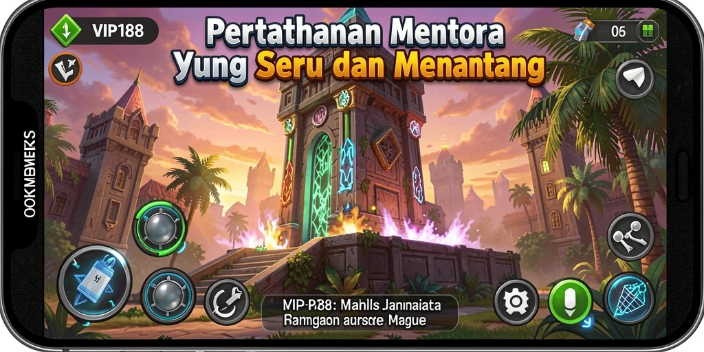 Tampilan menakjubkan gameplay Tower Defense di VIP188.